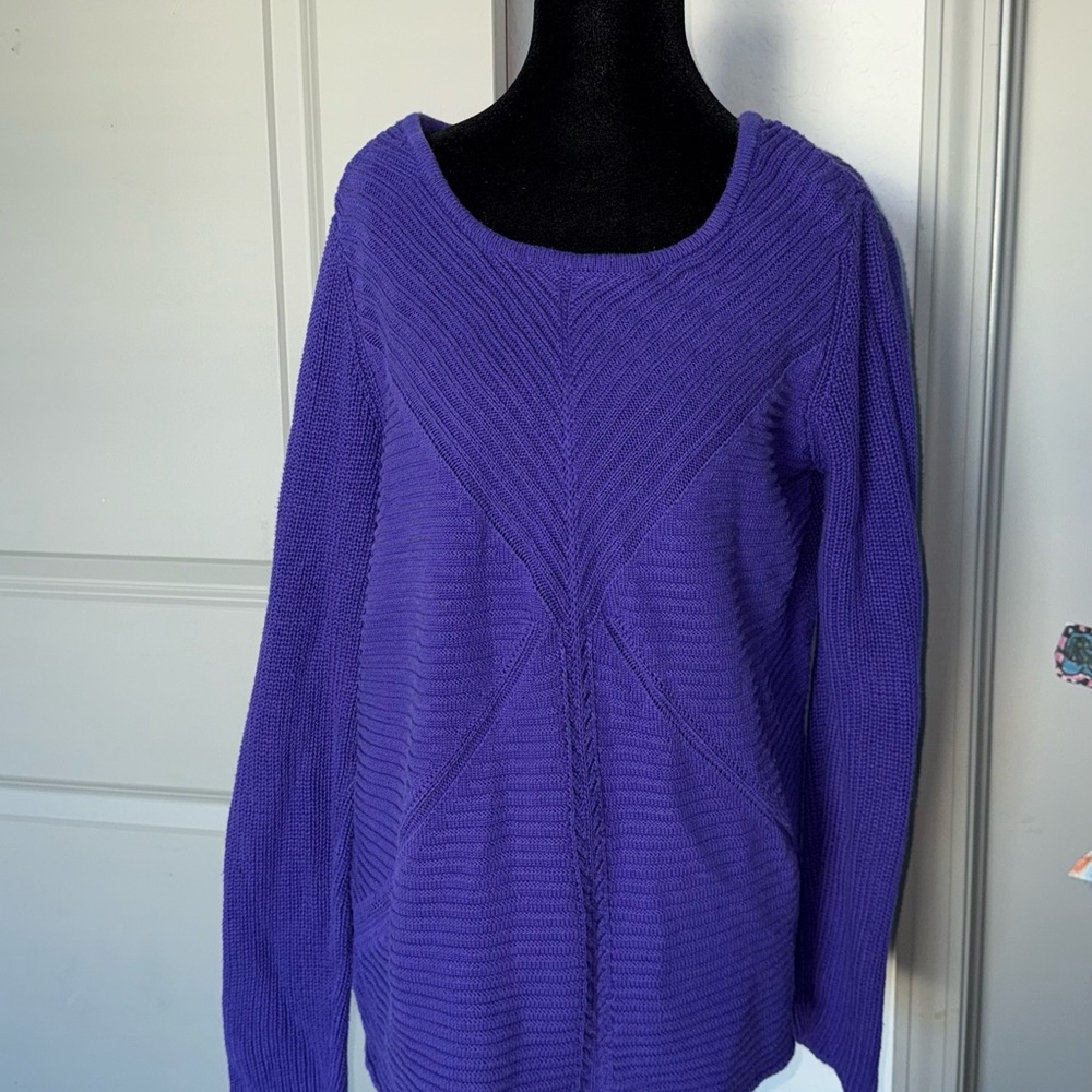 Dana Buchman Vibrant Purple Crew Neck Sweater